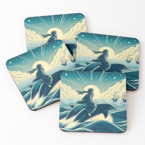 Item preview, A persian sufi riding a dolphin - Iran designed and sold by Persian Pride Official.