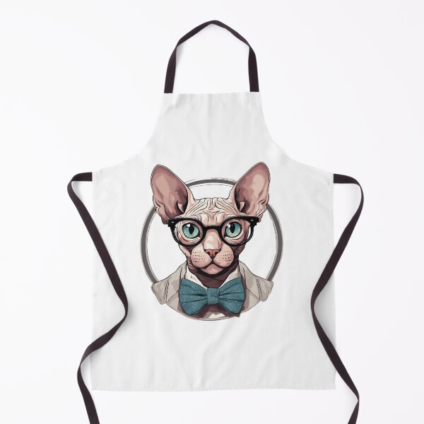 Item preview, Nerdy Sphynx Cat in Glasses and Bow Tie Art designed and sold by DarkHues.