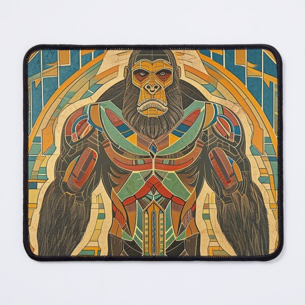 Item preview, Mechanical Gorilla Guardian - Geometric Art Deco Inspired Illustration designed and sold by Nicholas Panek.