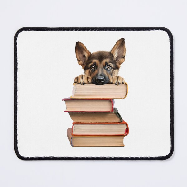 Item preview, German Shepherd And Books designed and sold by TheAnimalZ00.