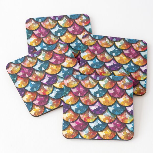 Item preview, Colorful Gems Scales Pattern designed and sold by SweetClicks123.