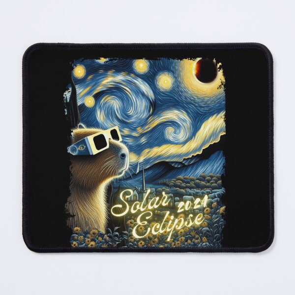 Item preview, Capybara Wearing Solar Glasses ,Solar Eclipse 2024 designed and sold by FestiveFind.