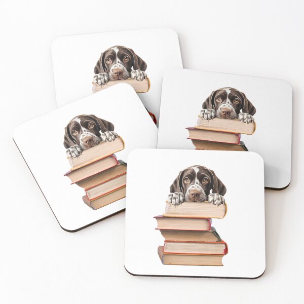 Item preview, German Shorthaired Pointer And Books designed and sold by TheAnimalZ00.