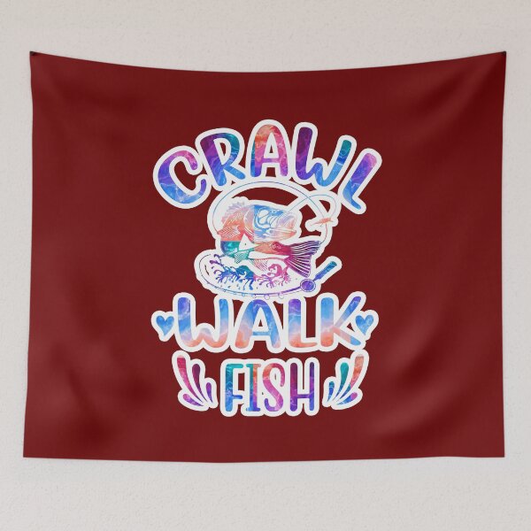 Item preview, Crawl Walk fish Funny designed and sold by creativerooney.