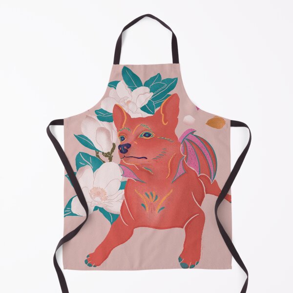 Item preview, Blush Dragon dog with magnolias  designed and sold by ExtraCaffeine.