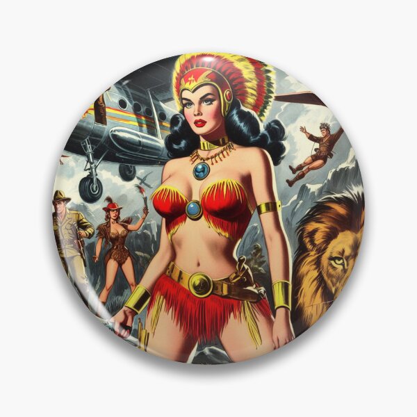 Item preview, Vintage Pulp Warrior Girl designed and sold by PulpVintage.