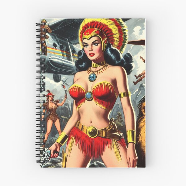 Item preview, Vintage Pulp Warrior Girl designed and sold by PulpVintage.