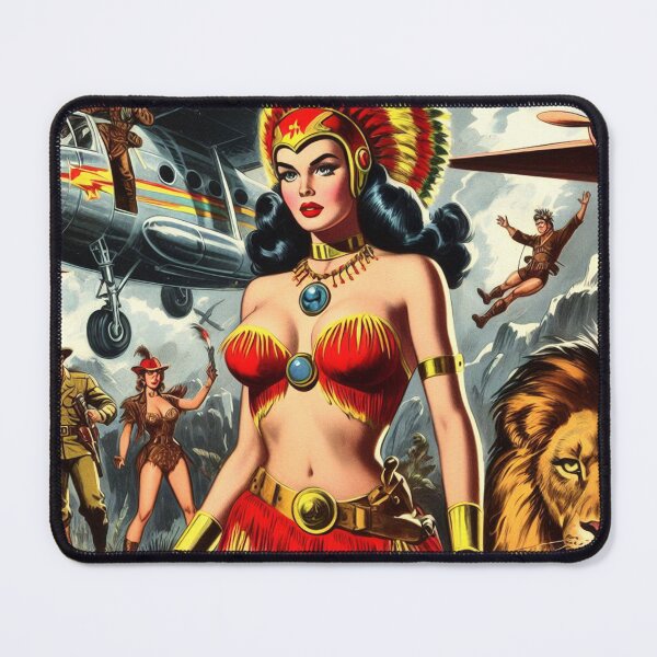 Item preview, Vintage Pulp Warrior Girl designed and sold by PulpVintage.