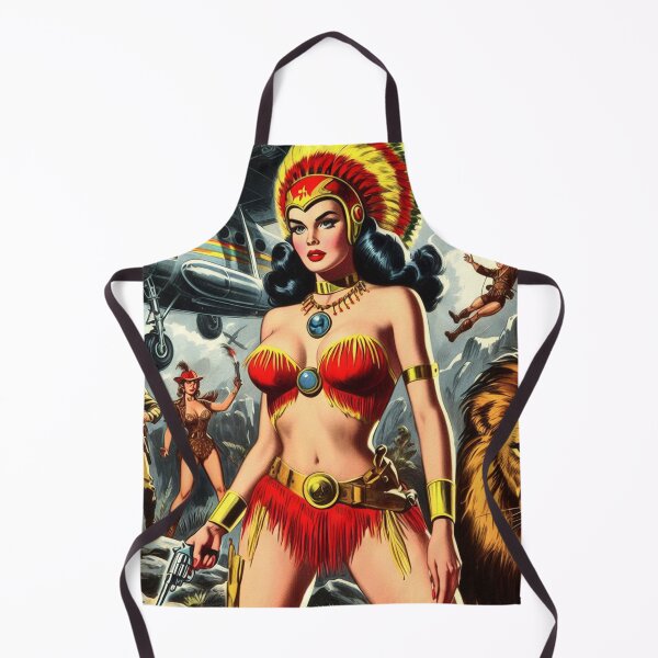 Item preview, Vintage Pulp Warrior Girl designed and sold by PulpVintage.