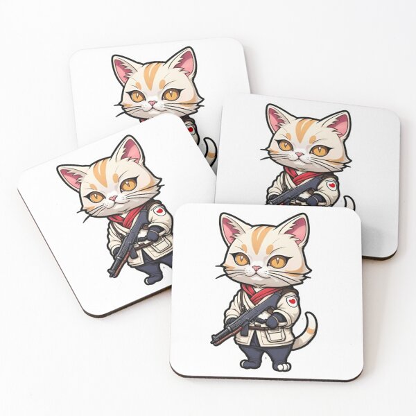 Item preview, Cute Cream cat assassin Japan designed and sold by KorArtStudio.