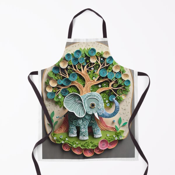 Artikelvorschau, Niedlicher Elefant aus Papier geschnitten und gerollt entworfen und verkauft von creativekrish.