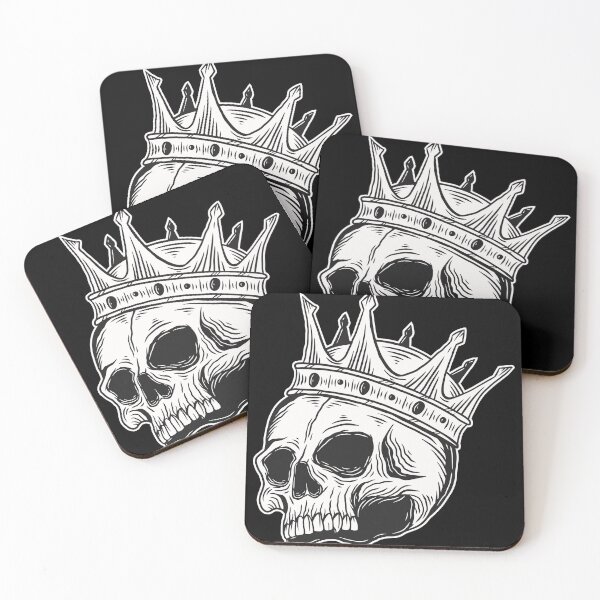 Item preview, Skull With Crown Dark Art Skull Bone Horror Tattoo Beast designed and sold by MORSPECTIVE.