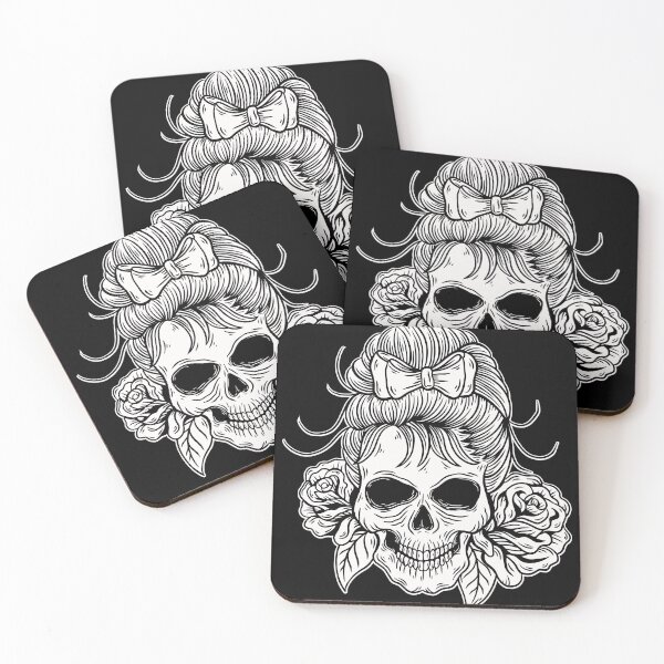 Item preview, Skull Girl Dark Art Skull Bone Horror Tattoo Beast designed and sold by MORSPECTIVE.