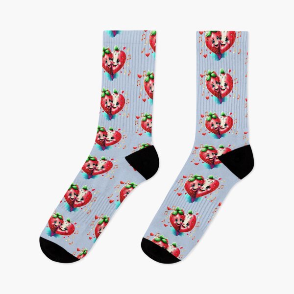 Item preview, Strawberries in love with music designed and sold by Artbellachi.