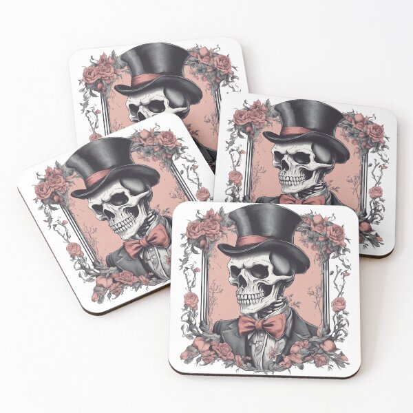 Item preview, Preppy style skeleton in bow tie and cylinder designed and sold by DarkHues.