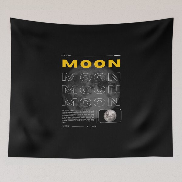 Item preview, The Moon Space Theme Graphic Design designed and sold by StitchingSphere.