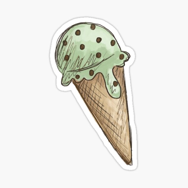 Item preview, Sweet Things: Mint Chocolate Chip Ice-Cream designed and sold by Those Pencil Shavings.