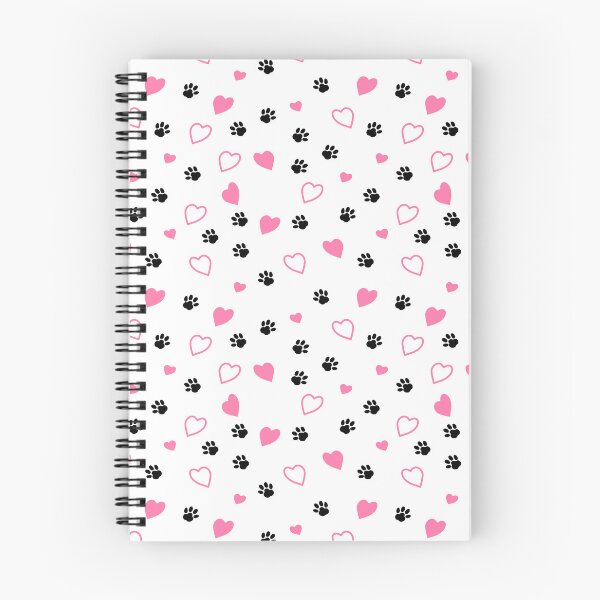 Item preview, Cute laconic pattern with cat paw prints and hearts designed and sold by InnaEvans.