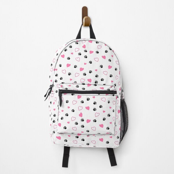 Item preview, Cute laconic pattern with cat paw prints and hearts designed and sold by InnaEvans.