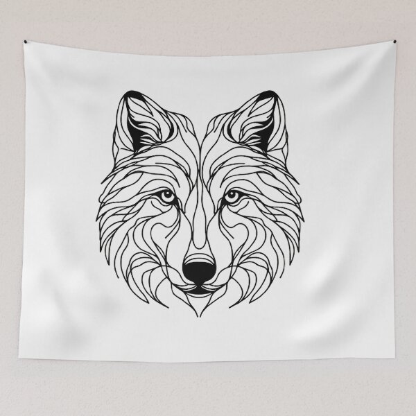Item preview, Line Art: Wolf designed and sold by CreativeSparkzz.