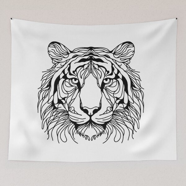 Item preview, Line Art: Tiger designed and sold by CreativeSparkzz.