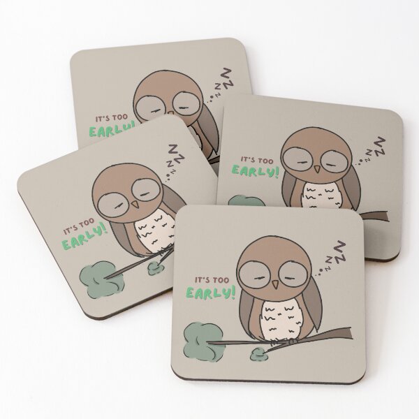 Item preview, It's too early! Owl design designed and sold by CapybaraDesignz.