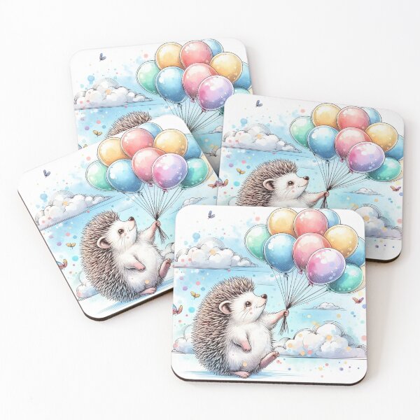 Item preview, Hedgehog and balloon. designed and sold by growing-mom.