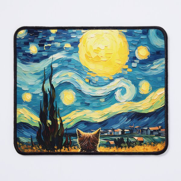 Item preview, Sunflower Sonata with a Vintage Cat Muse: An Homage to Van Gogh's Vision designed and sold by Silver Medal.
