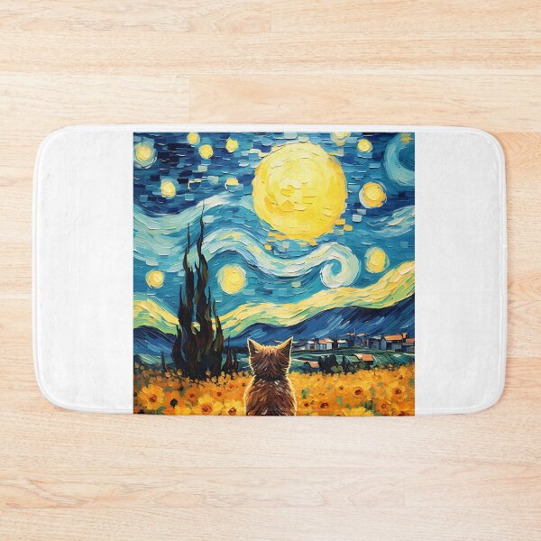 Item preview, Sunflower Sonata with a Vintage Cat Muse: An Homage to Van Gogh's Vision designed and sold by Silver Medal.