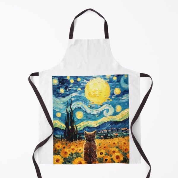 Item preview, Sunflower Sonata with a Vintage Cat Muse: An Homage to Van Gogh's Vision designed and sold by Silver Medal.