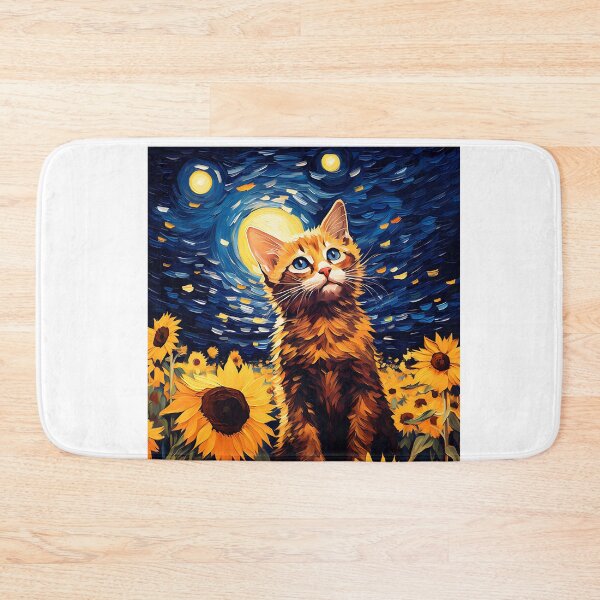 Item preview, Painterly Paws Amidst Lush Sunflowers: A Cat's Homage to Van Gogh's Fields designed and sold by Silver Medal.