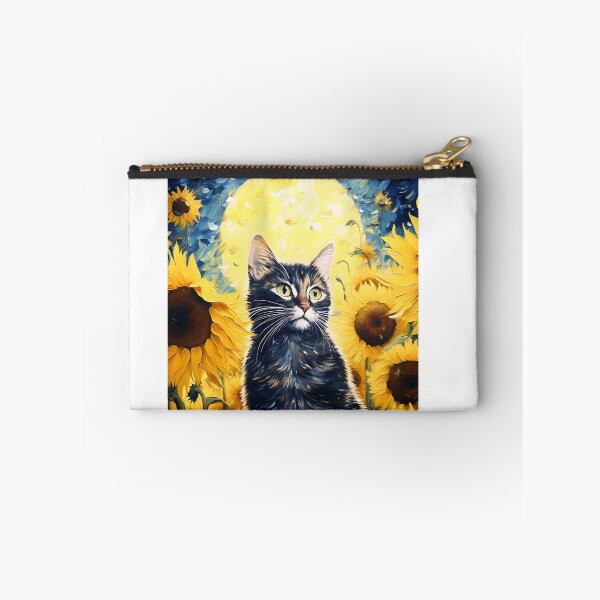 Item preview, Contemporary Cat Amongst Sunflower Classics: A Nod to Van Gogh's Passion designed and sold by Silver Medal.