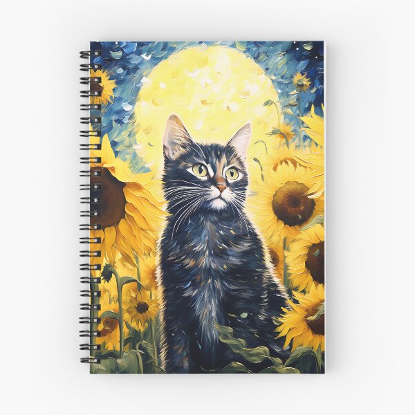Item preview, Contemporary Cat Amongst Sunflower Classics: A Nod to Van Gogh's Passion designed and sold by Silver Medal.