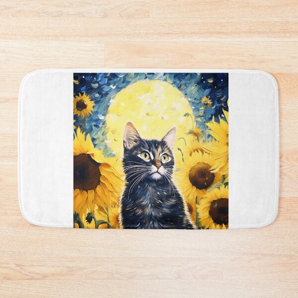 Item preview, Contemporary Cat Amongst Sunflower Classics: A Nod to Van Gogh's Passion designed and sold by Silver Medal.