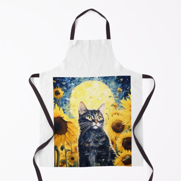 Item preview, Contemporary Cat Amongst Sunflower Classics: A Nod to Van Gogh's Passion designed and sold by Silver Medal.