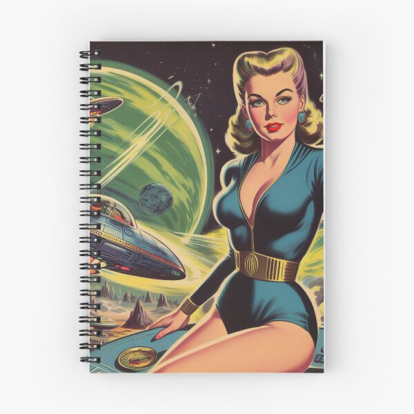 Item preview, Vintage Sci-Fi Space Pin Up designed and sold by PulpVintage.