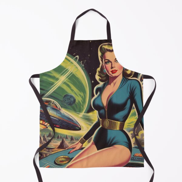 Item preview, Vintage Sci-Fi Space Pin Up designed and sold by PulpVintage.