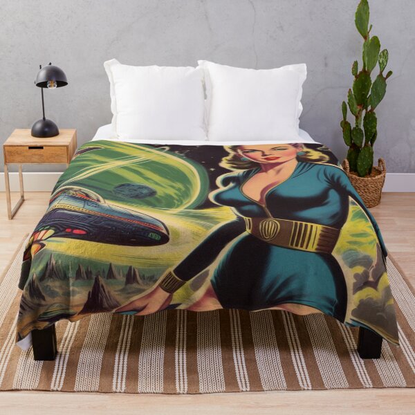 Item preview, Vintage Sci-Fi Space Pin Up designed and sold by PulpVintage.