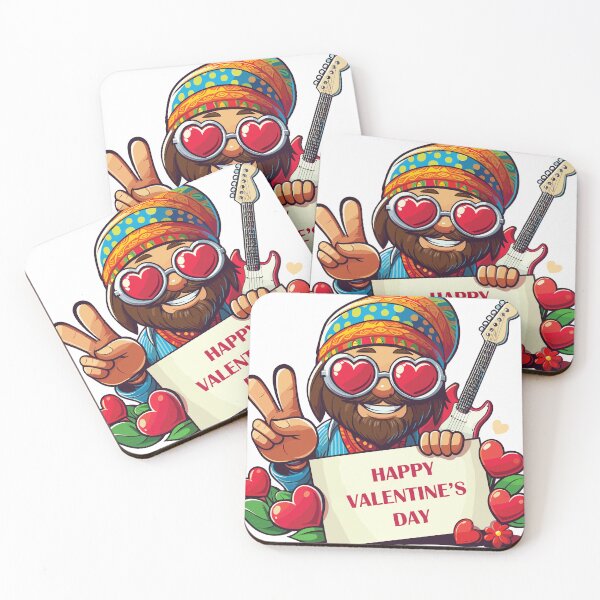 Item preview,  Hippie Character Spreads Love on Valentine’s Day. designed and sold by 271Studio.