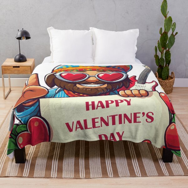 Item preview, Hippie Character Spreads Love on Valentine’s Day. designed and sold by 271Studio.