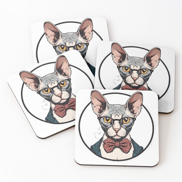 Item preview, Sphynx Cat in Glasses and Bow Tie  designed and sold by DarkHues.