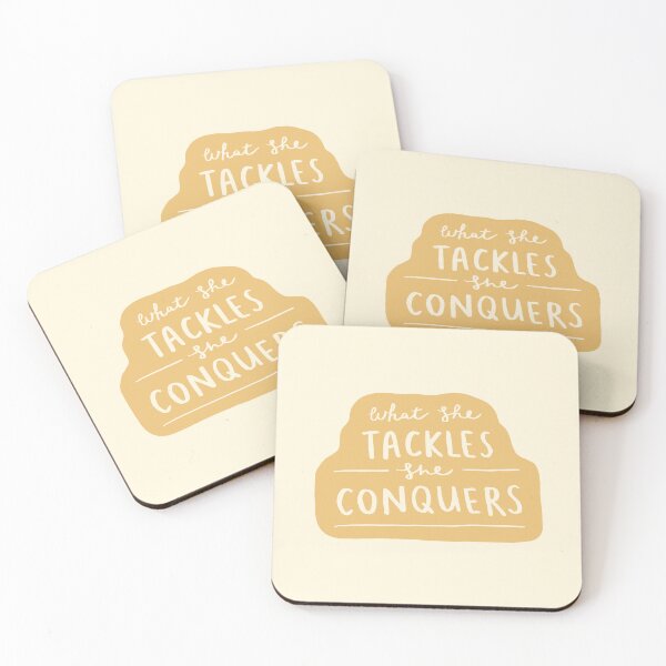 Item preview, What She Tackles, She Conquers designed and sold by Those Pencil Shavings.