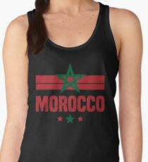 Camiseta de tirantes para mujer Bandera de Marruecos Ropa de Marruecos