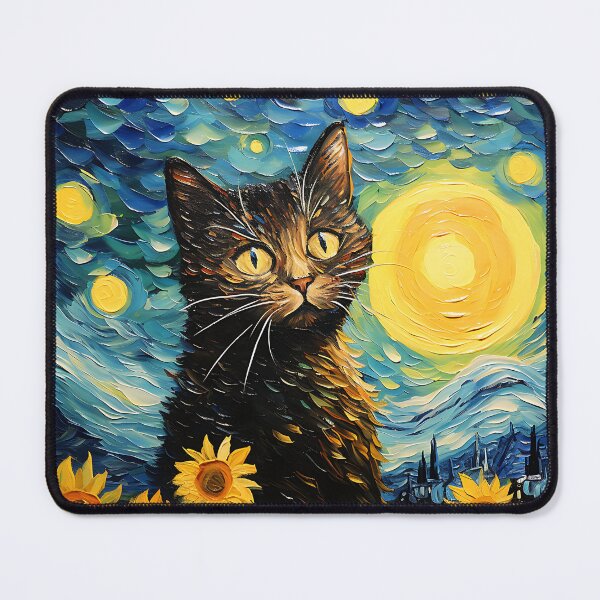 Item preview, Floral Felines & Artful Echoes: Celebrating Van Gogh's Sunflower Tapestry designed and sold by Silver Medal.