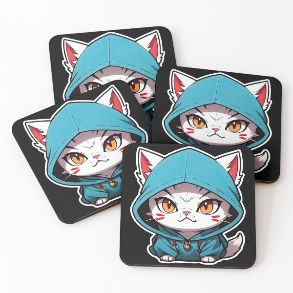 Item preview, Cat Assassin, Chibi, Manga, Anime, Cat Lovers Funny designed and sold by Porcupine Tees ⭐⭐⭐⭐⭐.