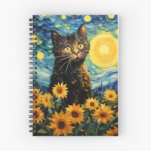 Item preview, Floral Felines & Artful Echoes: Celebrating Van Gogh's Sunflower Tapestry designed and sold by Silver Medal.