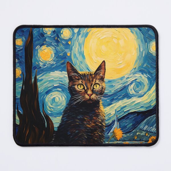 Item preview, Sunflower Whispers & Purring Companions: Van Gogh's Art Meets Cat Elegance designed and sold by Silver Medal.