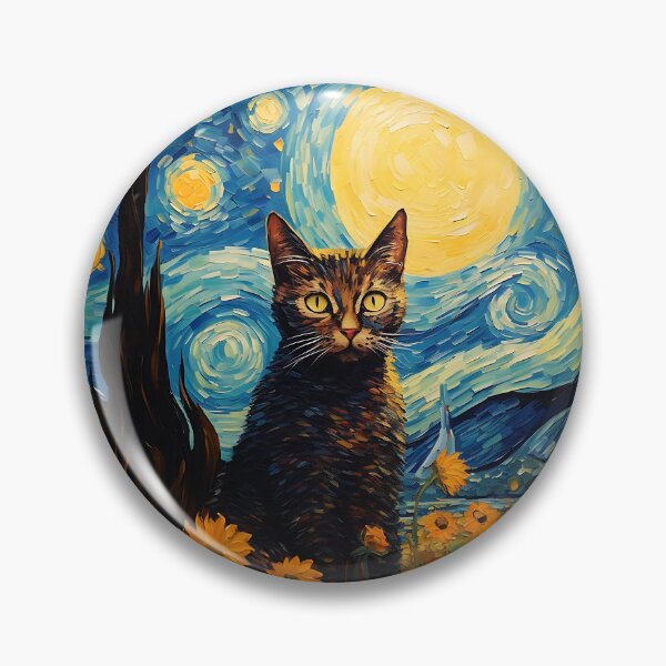 Item preview, Sunflower Whispers & Purring Companions: Van Gogh's Art Meets Cat Elegance designed and sold by Silver Medal.