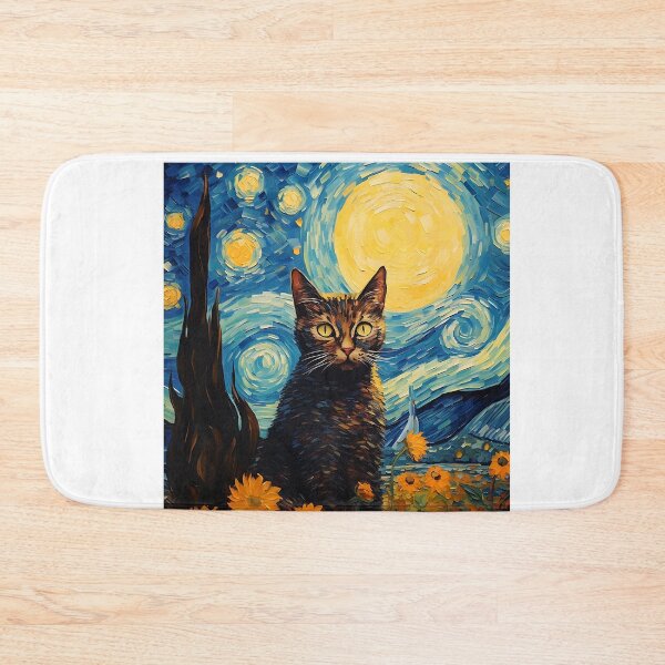 Item preview, Sunflower Whispers & Purring Companions: Van Gogh's Art Meets Cat Elegance designed and sold by Silver Medal.