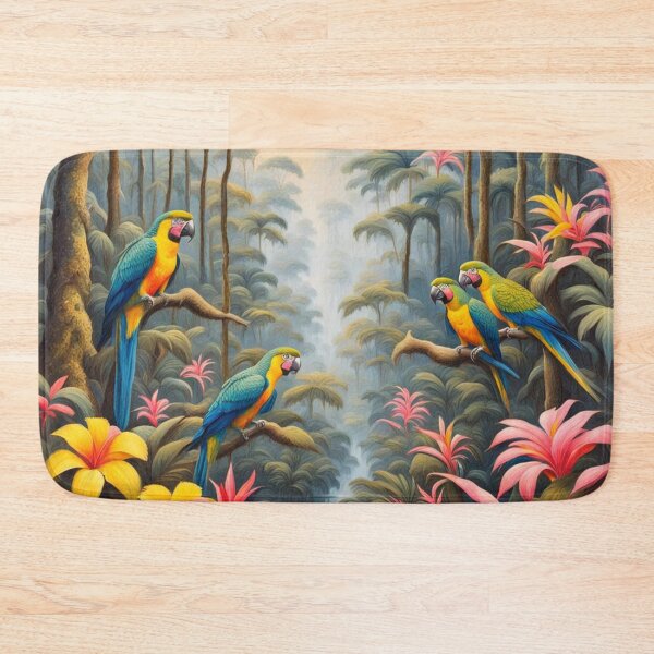 Item preview, Parrots in jungle by river designed and sold by JackFreestone.